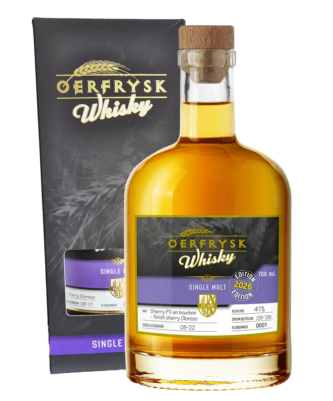 Tweede 4-jarige Oerfrysk Whisky 2026 in geschenkdoos